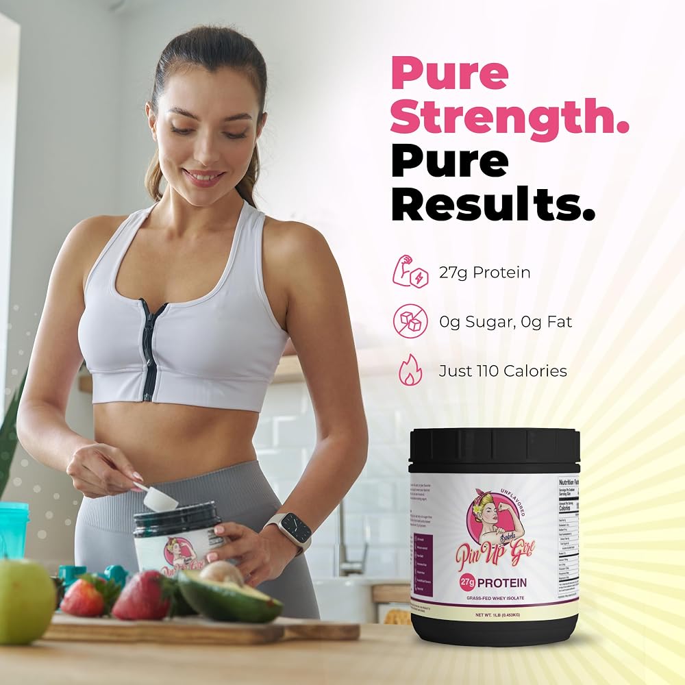 Pin Up Girl Whey Protein Isolate Powder for Women Muscle Building Low