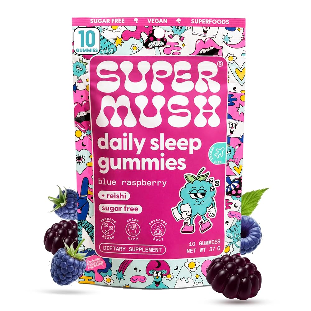 SuperMush Daily Sleep Gummies - Melatonin-Free Sleep Aid