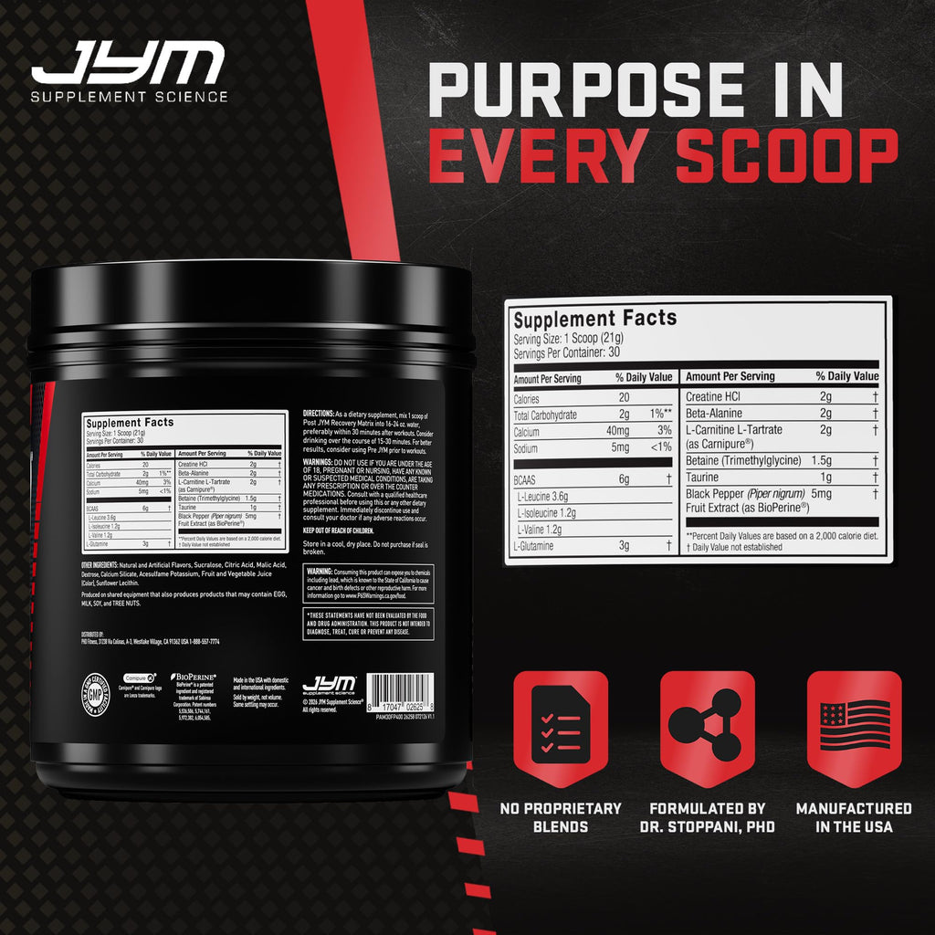 Post JYM Active Matrix Post Workout 30 Servings