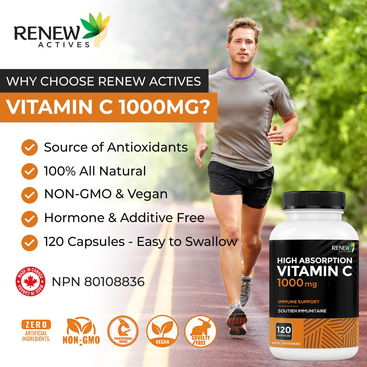 Renew Actives Maximum Strength Vitamin C 1000mg - 120 Capsules - image 5