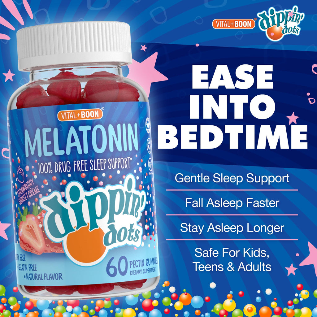 Vital+Boon Dippin' Dots Kids Melatonin Gummies Sleep Aid 2.5mg - 60 Count - image 2