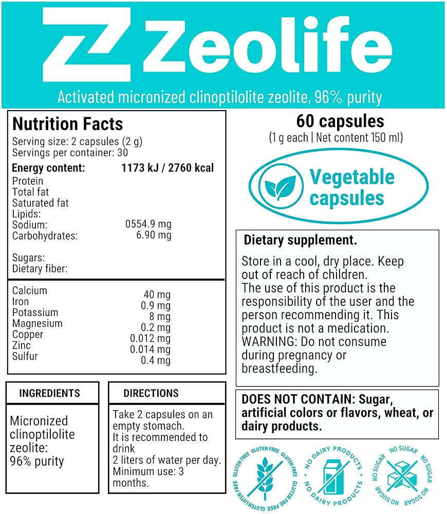 ANCIENT HEALTH Zeolite Heavy Metal Detox Binder Clinoptilolite 180 - image 4