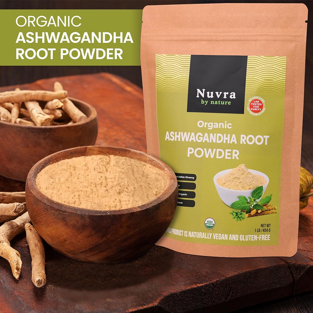 POWERFOODS BY NATURE Nuvra By Nature Organic Ashwagandha Root Powder - 16 oz - image 2