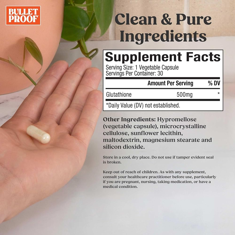 Bulletproof Liposomal Glutathione Force Antioxidant Capsules - 30 Count - image 2