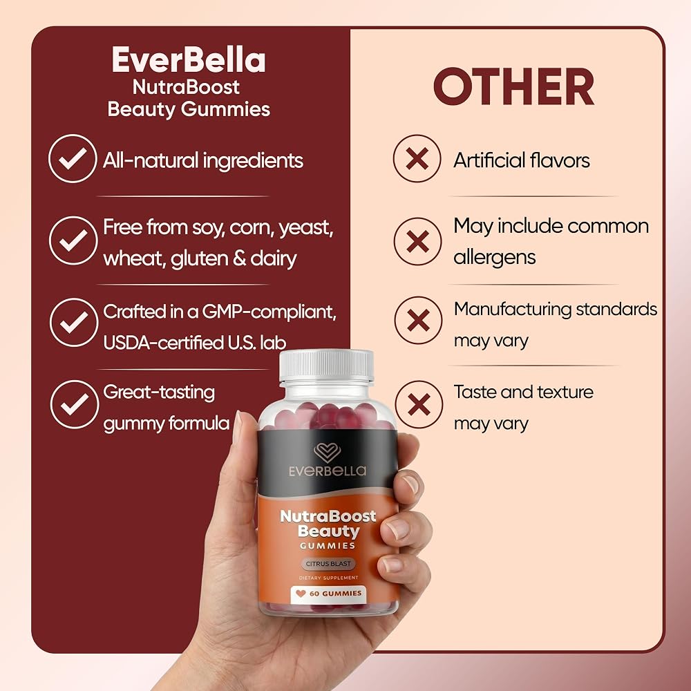 EverBella NutraBoost Beauty Gummies with Biotin & Vitamin C - 60 Count - image 4
