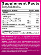 PINK Hair Skin Nails Gummies with Biotin 2,500 mcg - 60 Count - image 2