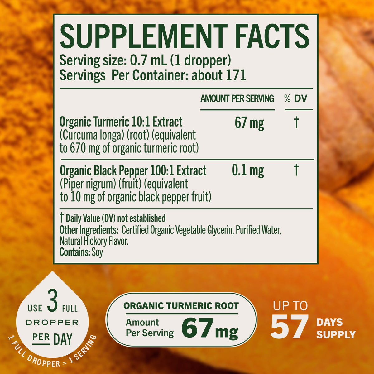 HERBAMAMA USDA Organic Turmeric Curcumin Supplement for Joint Support - 4 oz - image 4