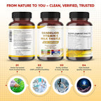 PeakPury Dandelion 9-in-1 Formula with Milk Thistle & Vitamin C - 150 Capsules - image 9