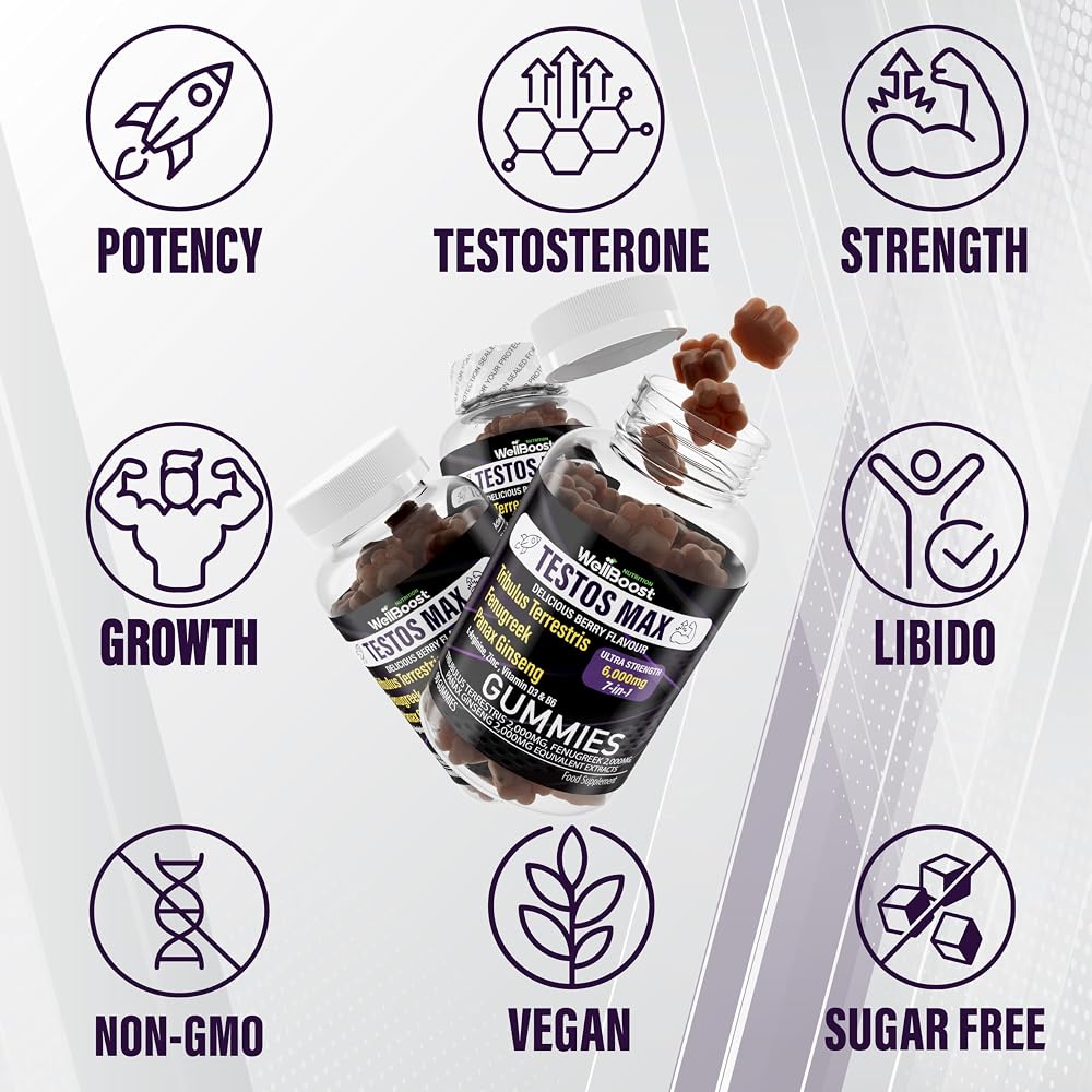 WellBoost Testos MAX Strength Gummies - 90 Count - image 4