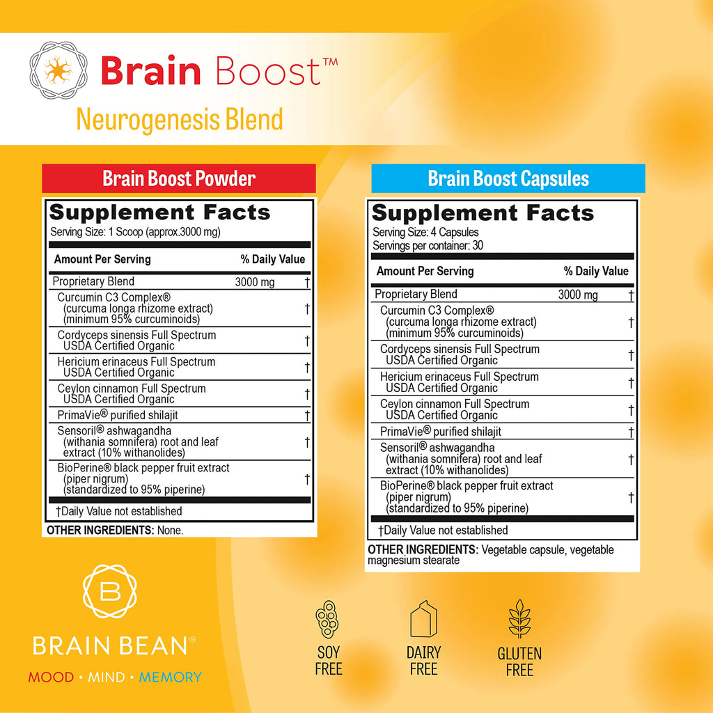 Brain Bean Brain-Boost Powder for Memory Support - 5.29 oz - image 4