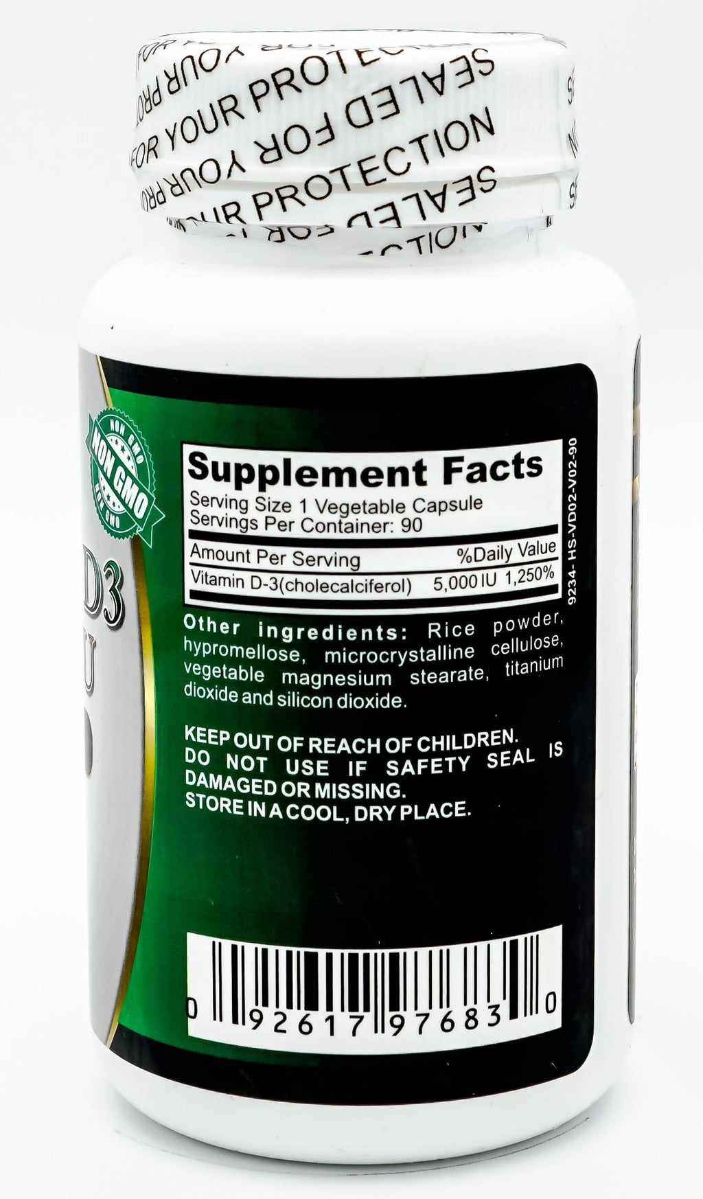Tarsal Naturals Vitamin D3 5000 IU Capsules - 90 Capsules - image 2