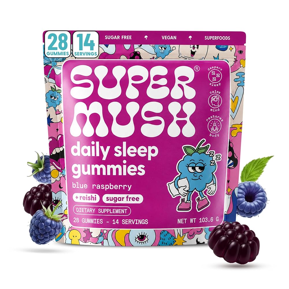 SuperMush Daily Sleep Gummies - Melatonin-Free Sleep Aid