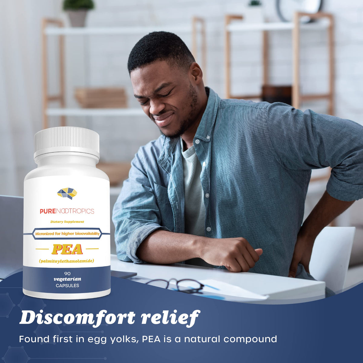 Pure Nootropics Palmitoylethanolamide 400 mg - 90 Capsules - image 3