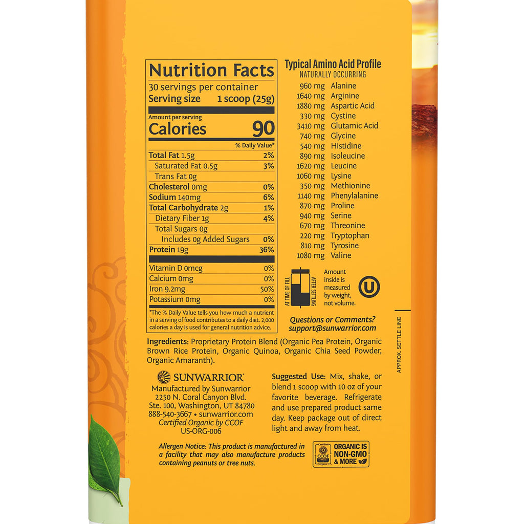 Sunwarrior SUNWARRIOR Organic Protein