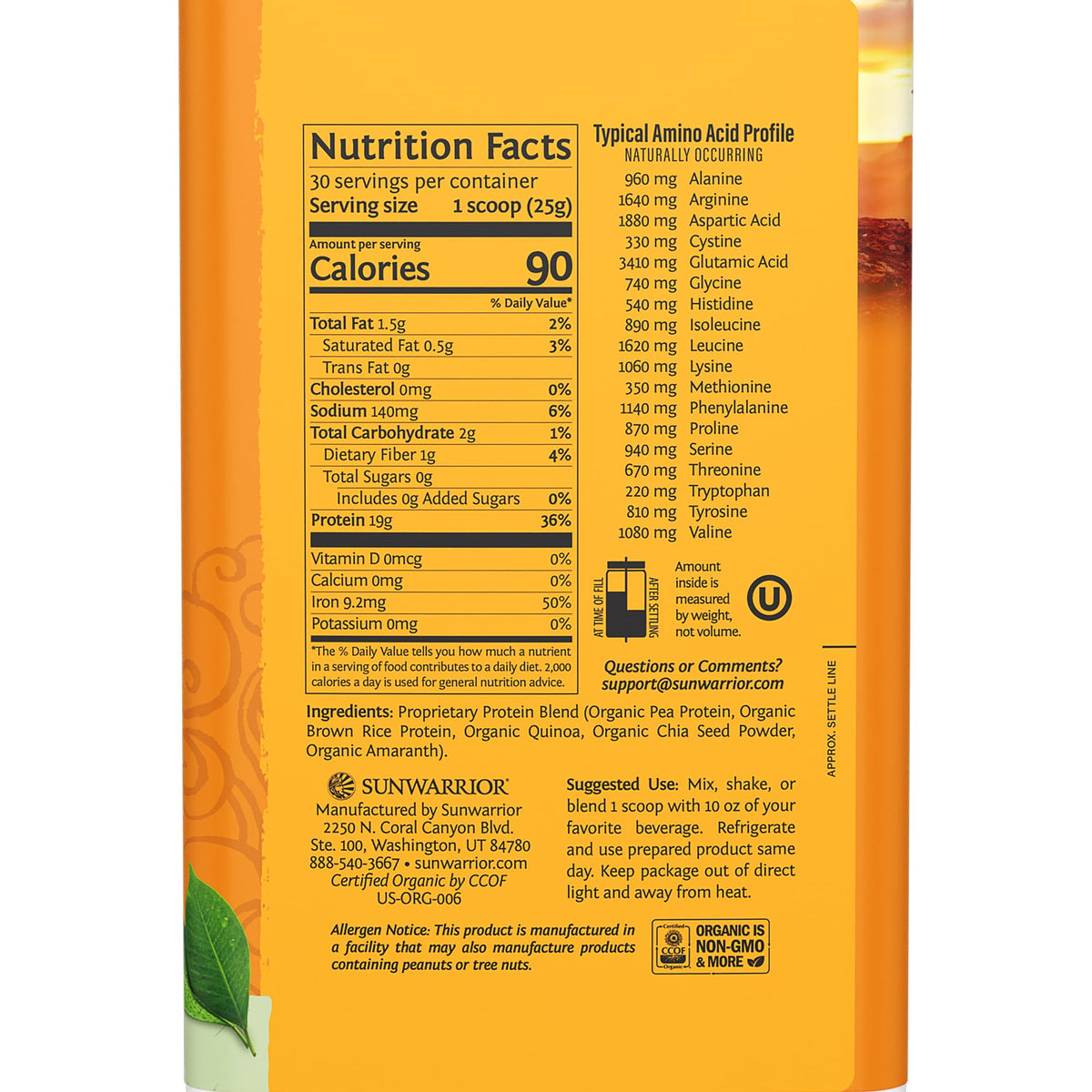 Sunwarrior SUNWARRIOR Organic Protein