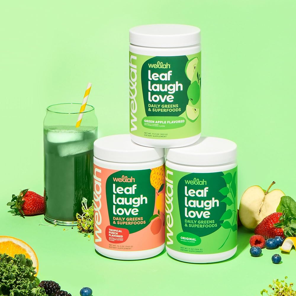 Wellah Leaf Laugh Love Super Greens Powder - 30 Servings - image 5