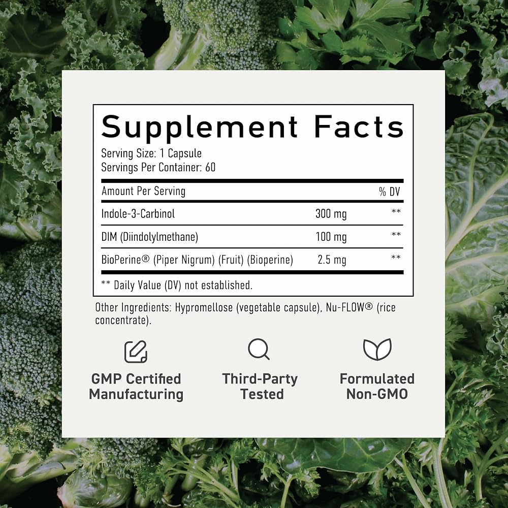 SMNutrition DIM & Indole 3 Carbinol Hormone Balance - 60 Capsules - image 6