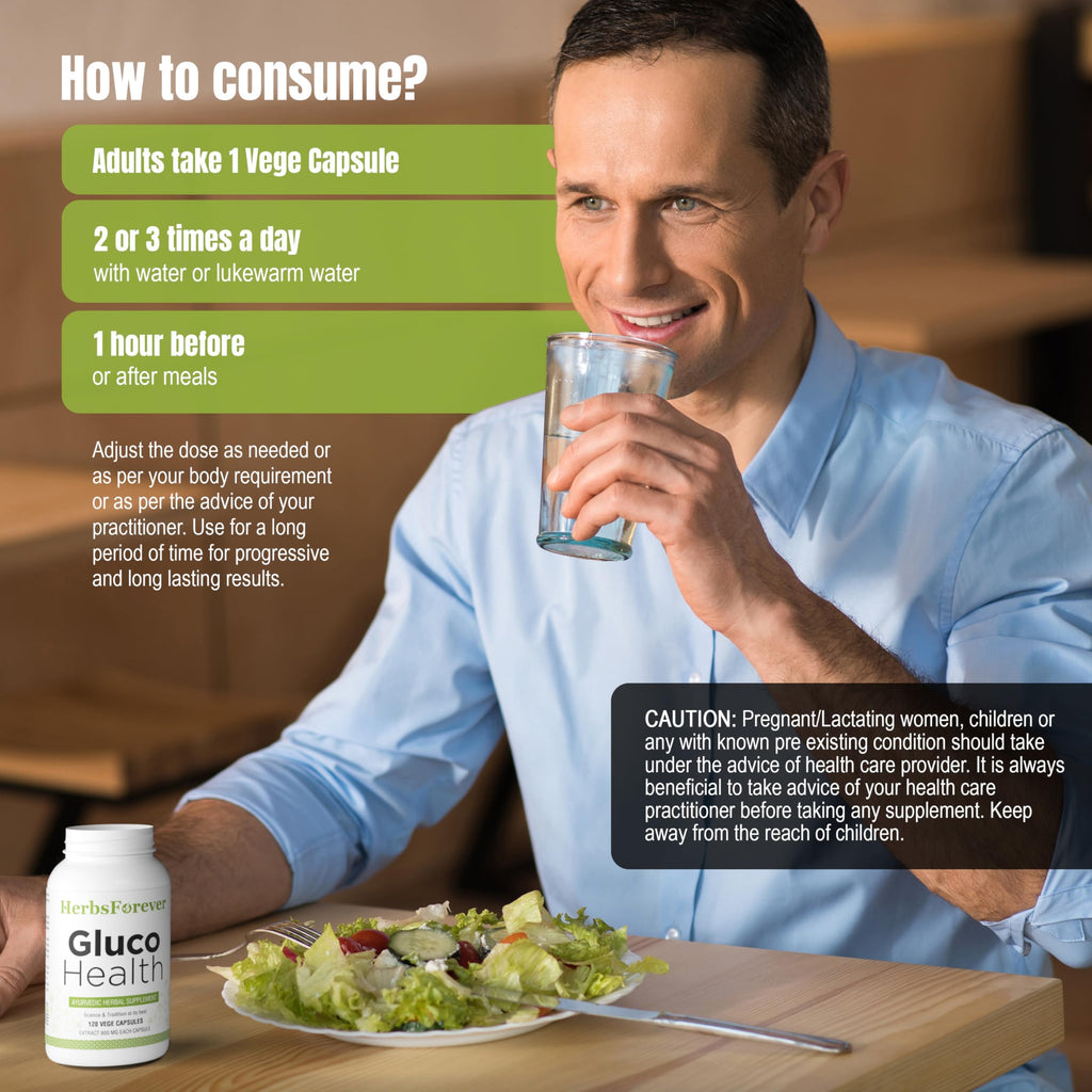 Herbsforever Gluco Health Ayurvedic Blend - 120 Vegetarian Capsules - image 6