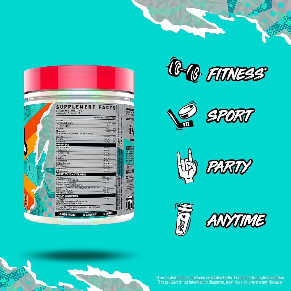 GHOST Intra Workout Powder Drink Mix Orange Squeeze - 20 Servings - image 4