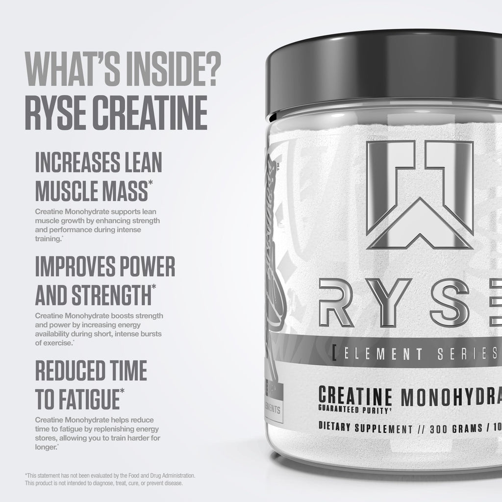 RYSE Up Supplements Creatine Monohydrate Powder Unflavored - 60 Servings - image 4