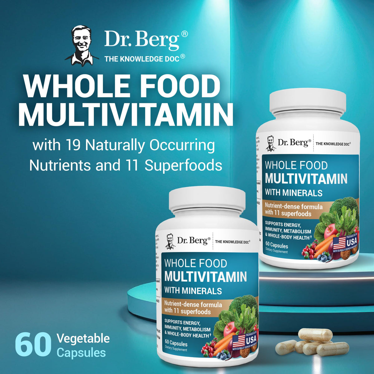 Dr. Berg Nutritionals Whole Food Multivitamin - 60 Capsules - image 4
