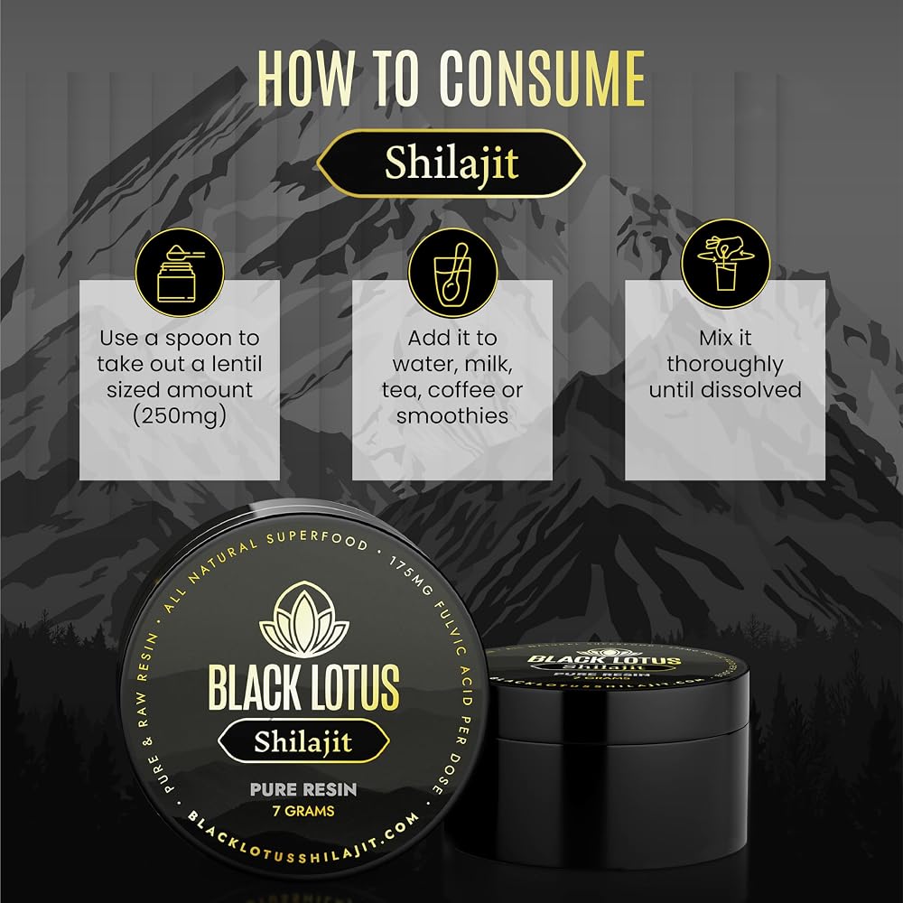 Black Lotus Pure Shilajit Resin for Energy & Focus - 10g - image 4