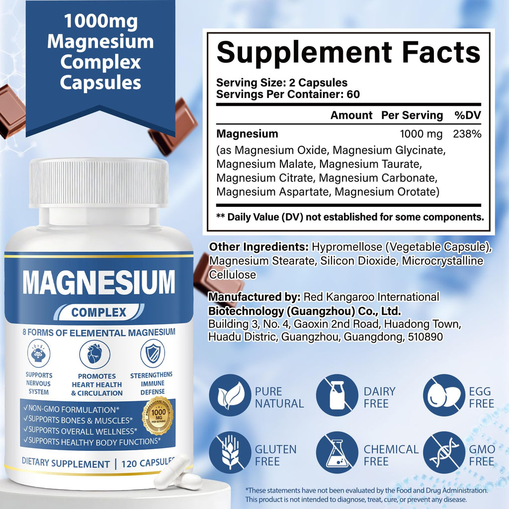 BOSNETHUINH Magnesium Complex 1000mg - 120 Capsules - image 7