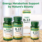 Nature's Bounty unflavored b-12 tablets bottle energy health 1000mcg