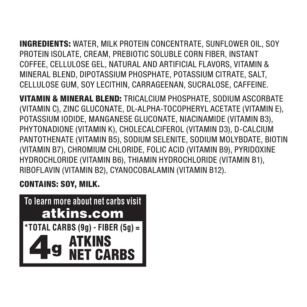Atkins Iced Coffee Vanilla Latte Protein Shake - 4 Pack - image 3