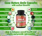 Cona Nature Organic Amla Capsules with Arjuna & Garlic - 120 Capsules - image 4