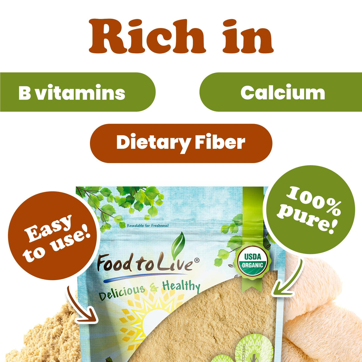 Food to Live Organic Lion's Mane Mushroom Powder - 1 Pound - image 5