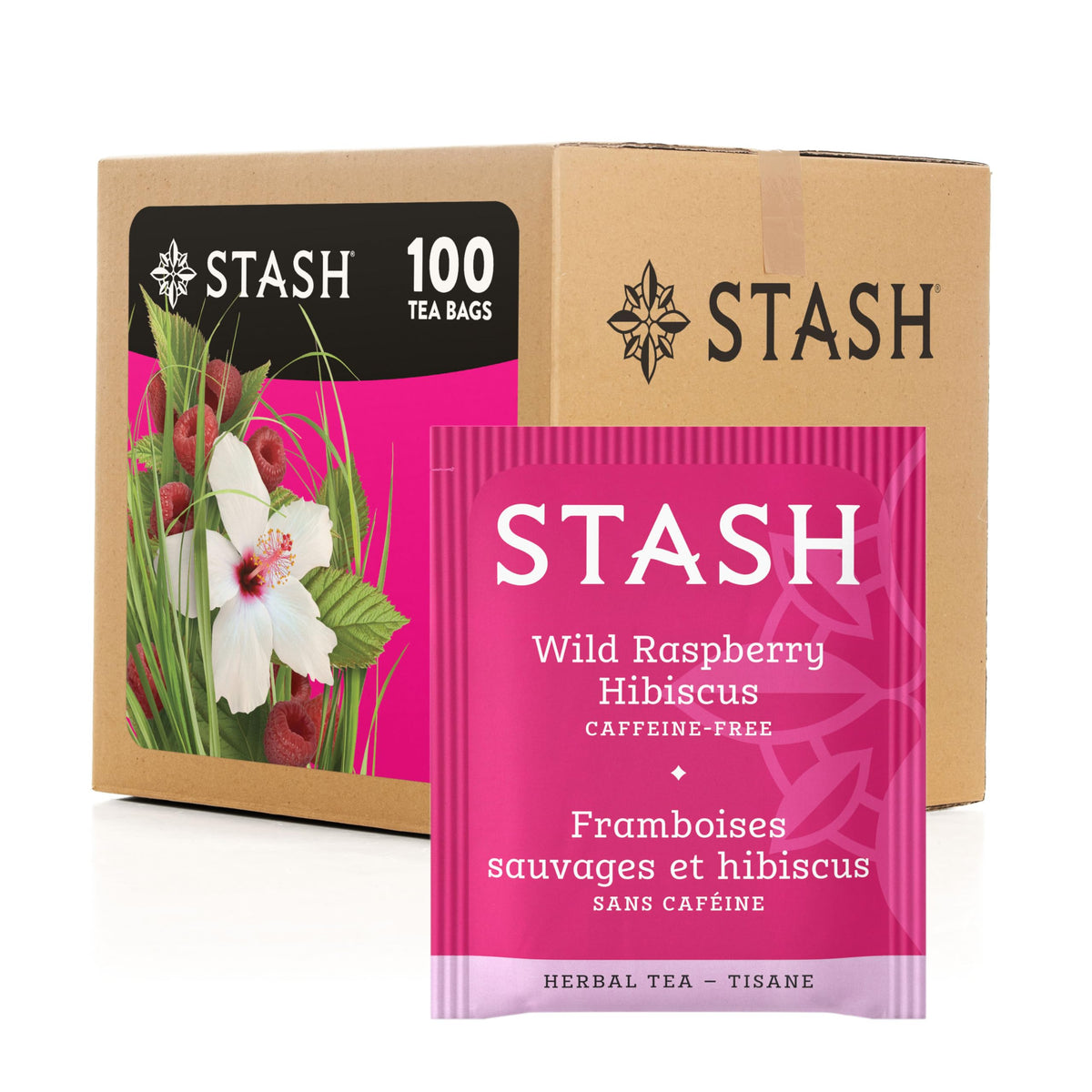 Stash Wild Raspberry Hibiscus Herbal Tea - 100 Bags