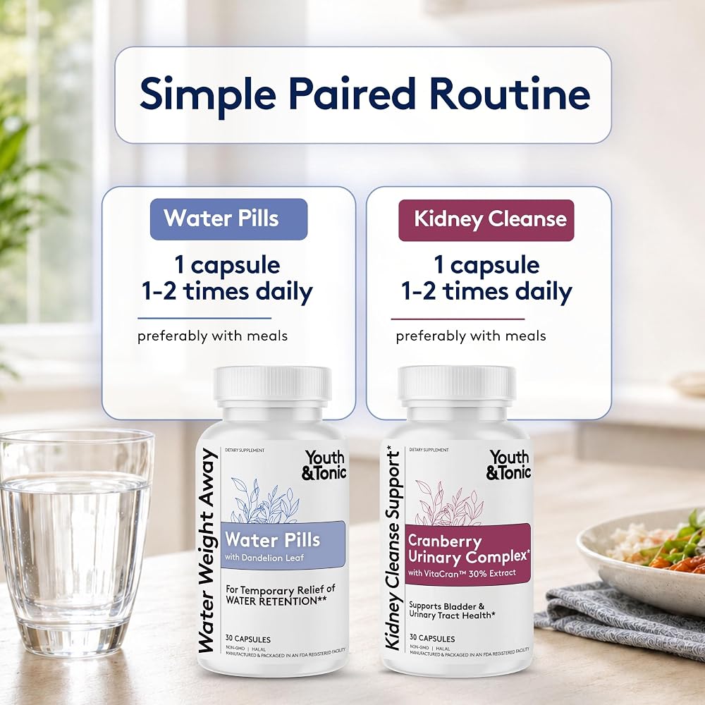 Youth & Tonic Water Retention Pills & Kidney Cleanse Detox - image 8