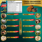 Tenmido Chaga Mushroom Extract 9-Ingredient Blend - 90 Capsules - image 3