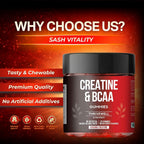 SASH Vitality Creatine Monohydrate Gummies 5000mg with BCAAs - 120 Gummies - image 6