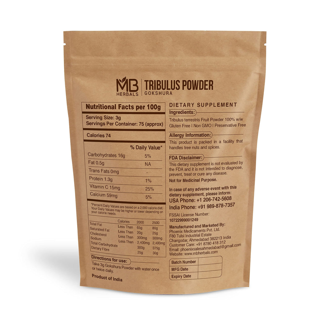 MB Herbals Tribulus Powder - 8 oz / 75 Servings - image 2