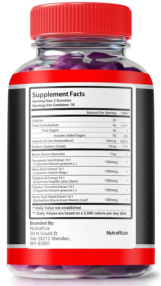 NutraRize Erectasure Gummies for Men – 60 Gummies - image 2