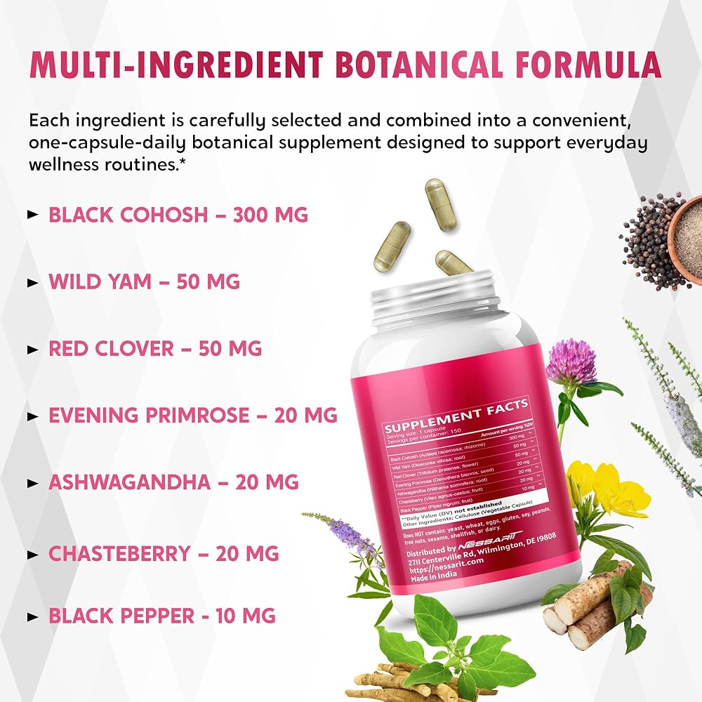 Nessarit Black Cohosh Complete 7-in-1 Formula - 150 Capsules - image 3
