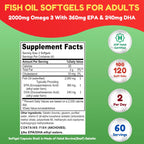 Shifaa Nutrition Halal Omega 3 Fish Oil 2000mg - 120 Softgels - image 3