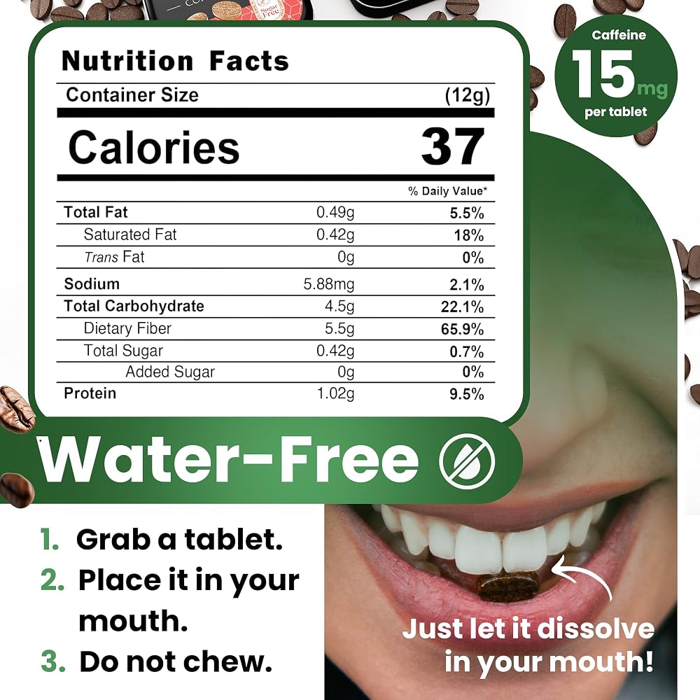 Prifa Cardamom Coffee Tablets Sugar-Free Energy - 25 Tablets - image 4