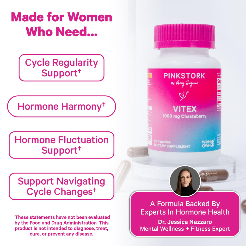 Pink Stork Organic Vitex 1000 mg - 60 Vegan Capsules - image 3