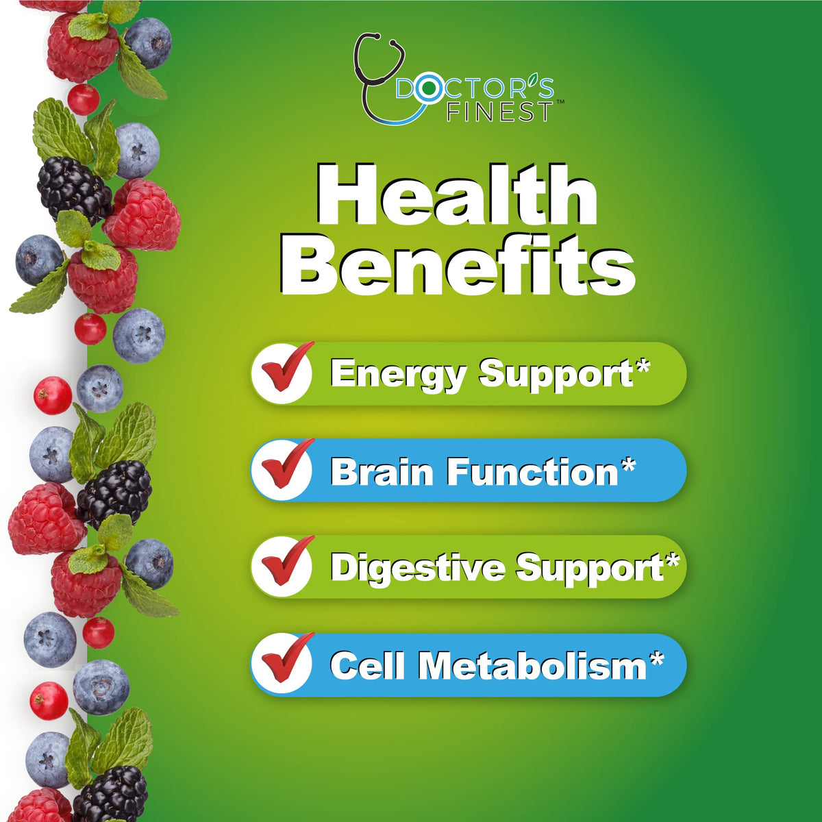 Doctors Finest Vitamin B Complex Gummies Energy Support - 90 Gummies - image 5
