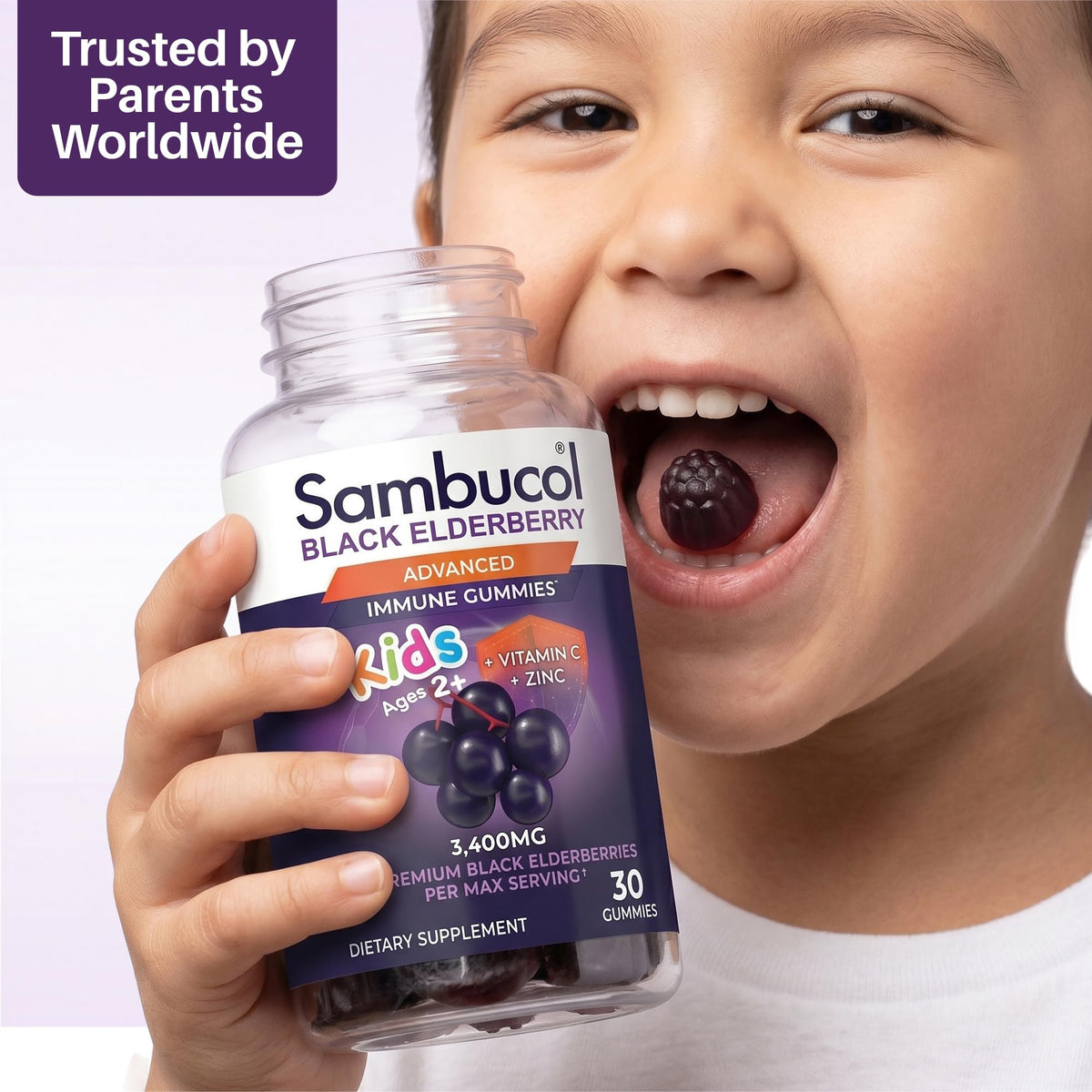 Sambucol Black Elderberry Gummies for Kids, Low Sugar - 30 Count - image 9