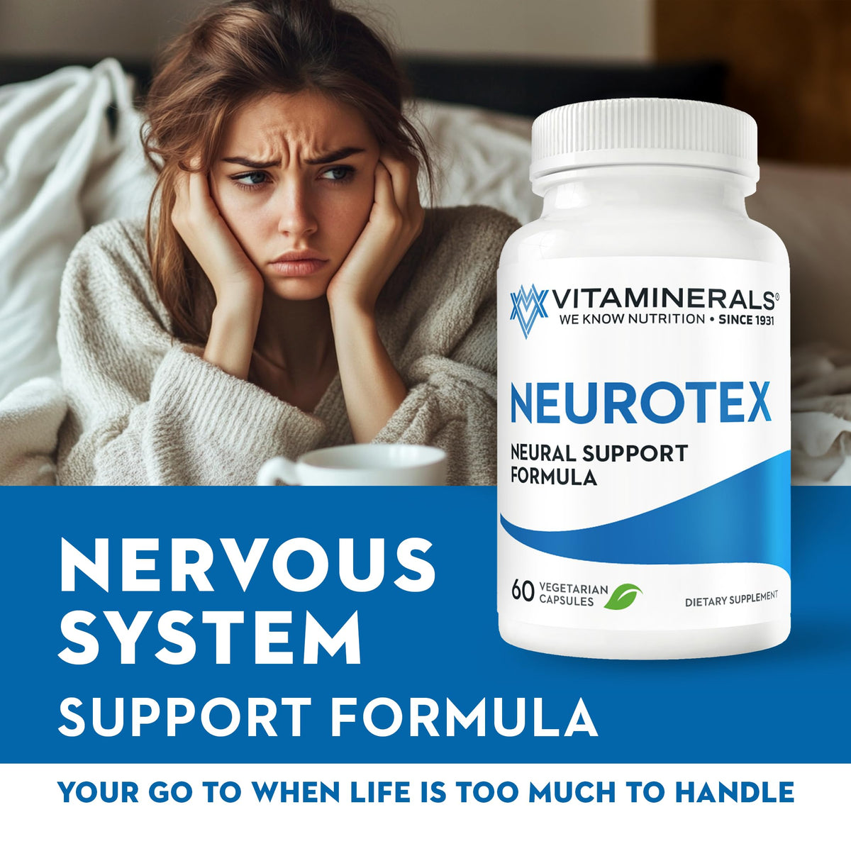 Vitaminerals Neurotex B-Complex Nervous System Support - 60 Capsules - image 2