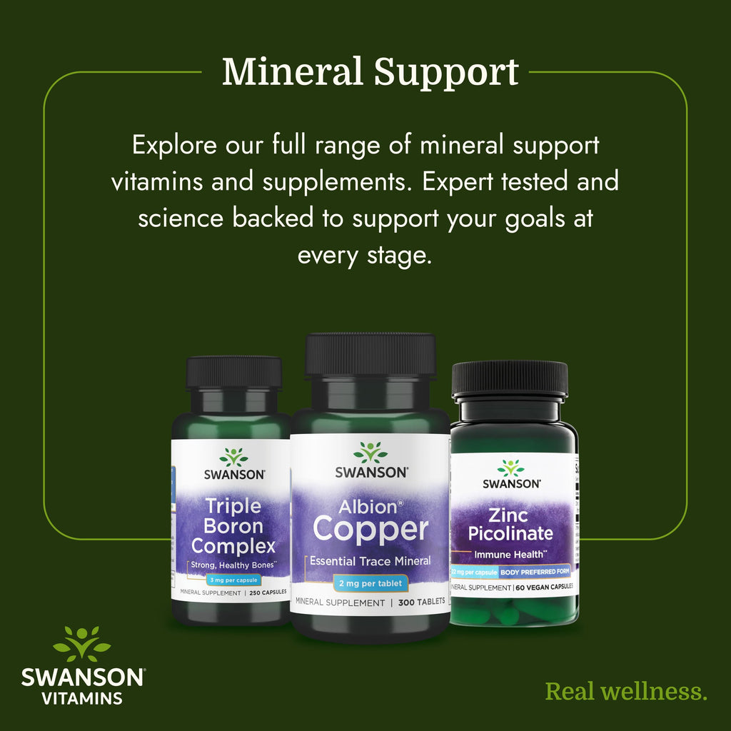 Swanson Copper Tablets Chelated 2 mg - 300 Tablets - image 6