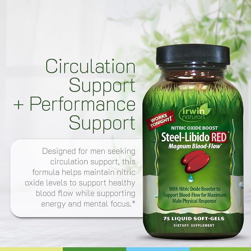 Irwin Naturals Steel-Libido RED Magnum Blood-Flow Support - 75 Softgels - image 5