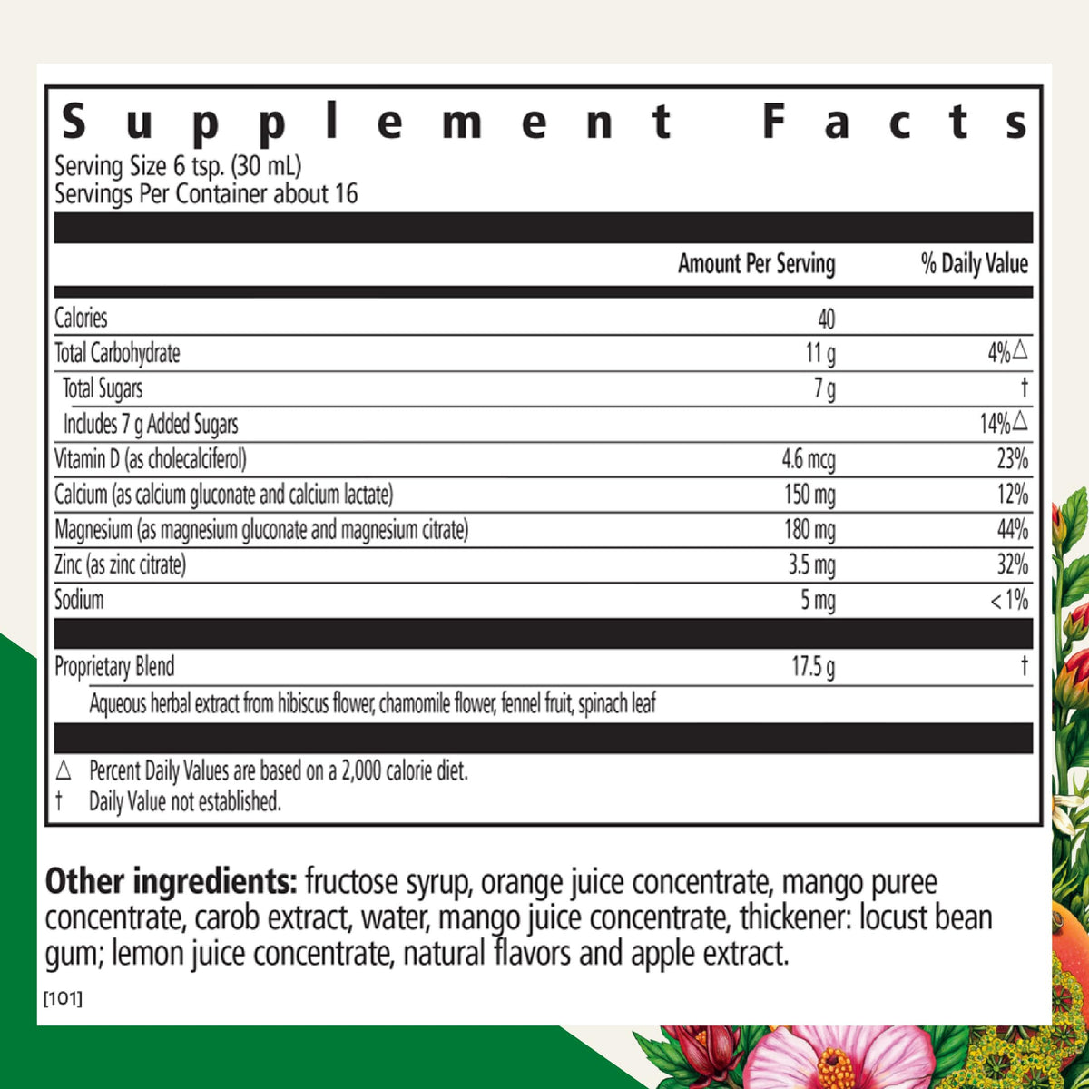 Floradix Calcium Magnesium Liquid Formula, Vegetarian, Non-GMO