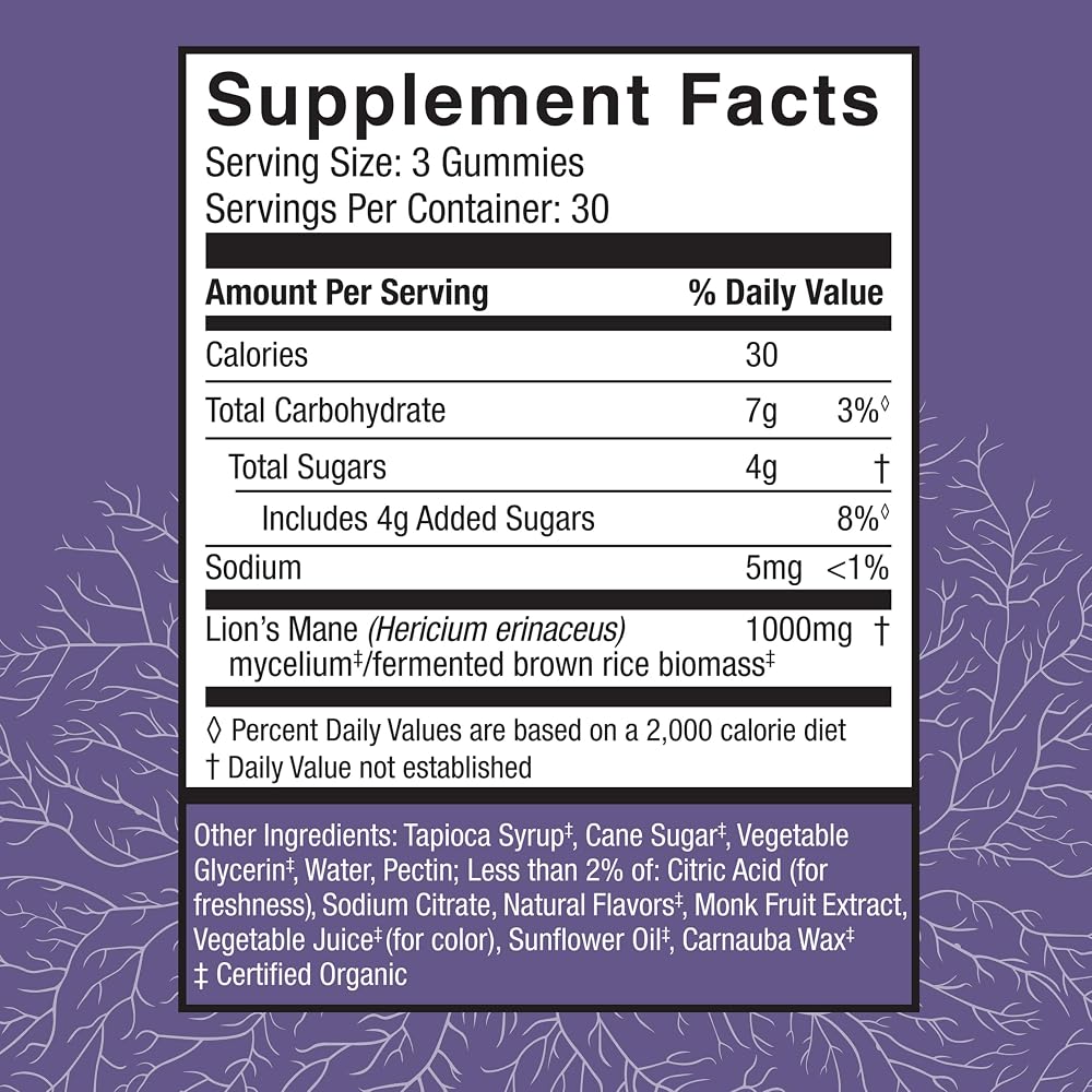 Host Defense Lion's Mane Gummies for Brain Support - 90 Gummies - image 2