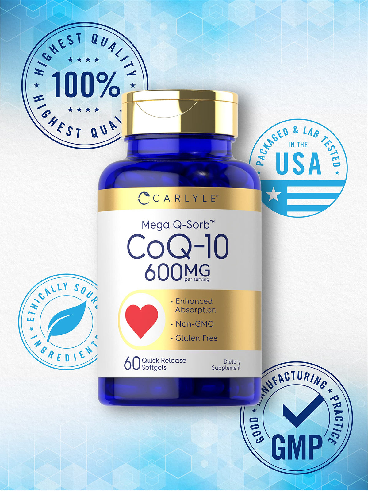 Carlyle CoQ10 600 mg Softgels - 60 Count - image 5