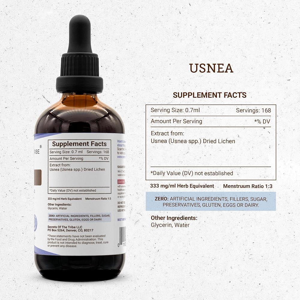 Secrets of the Tribe Usnea Tincture Alcohol-Free Extract - image 5